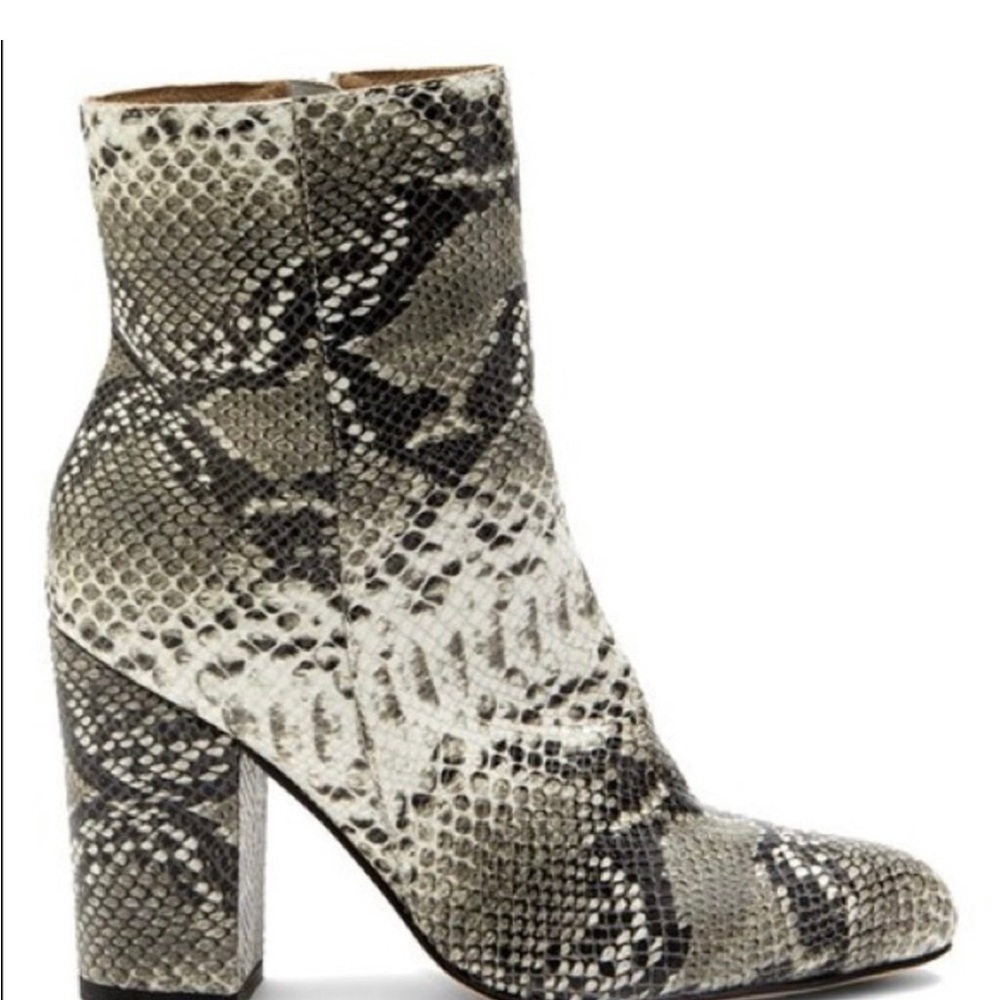 Matisse Amore Leather Snakeskin Booties